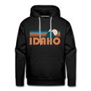 Premium Idaho Hoodie - Retro Mountain Premium Men's Idaho Sweatshirt / Hoodie - black