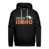 Premium Idaho Hoodie - Retro Mountain Premium Men's Idaho Sweatshirt / Hoodie