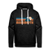 Premium Mammoth, California Hoodie - Retro Mountain Premium Men's Mammoth Sweatshirt / Hoodie - charcoal grey