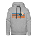 Premium Missoula, Montana Hoodie - Retro Mountain Premium Men's Missoula Sweatshirt / Hoodie - heather grey