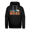 Premium Moab, Utah Hoodie - Retro Mountain Premium Men's Moab Sweatshirt / Hoodie - black