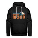 Premium Moab, Utah Hoodie - Retro Mountain Premium Men's Moab Sweatshirt / Hoodie - black