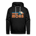 Premium Moab, Utah Hoodie - Retro Mountain Premium Men's Moab Sweatshirt / Hoodie - black