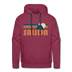 Premium Salida, Colorado Hoodie - Retro Mountain Premium Men's Salida Sweatshirt / Hoodie - burgundy