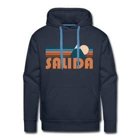 Premium Salida, Colorado Hoodie - Retro Mountain Premium Men's Salida Sweatshirt / Hoodie - navy