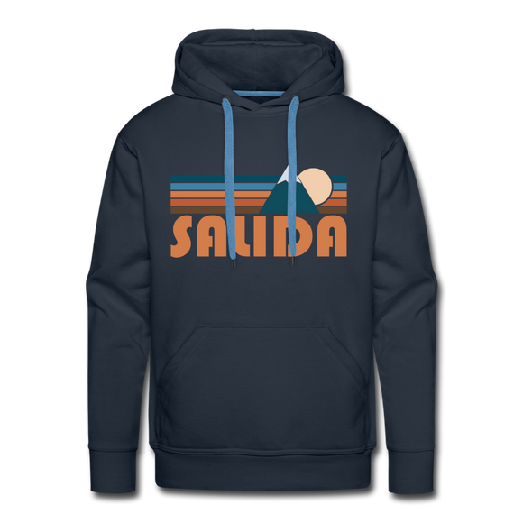 Premium Salida, Colorado Hoodie - Retro Mountain Premium Men's Salida Sweatshirt / Hoodie - navy
