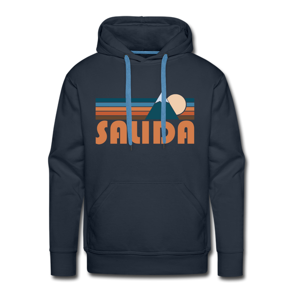 Premium Salida, Colorado Hoodie - Retro Mountain Premium Men's Salida Sweatshirt / Hoodie - navy