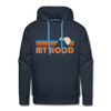Premium Mount Hood, Oregon Hoodie - Retro Mountain Premium Men's Mount Hood Sweatshirt / Hoodie - navy