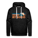 Premium Mount Hood, Oregon Hoodie - Retro Mountain Premium Men's Mount Hood Sweatshirt / Hoodie - charcoal grey
