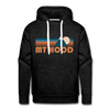 Premium Mount Hood, Oregon Hoodie - Retro Mountain Premium Men's Mount Hood Sweatshirt / Hoodie - charcoal grey