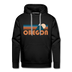 Premium Oregon Hoodie - Retro Mountain Premium Men's Oregon Sweatshirt / Hoodie - black
