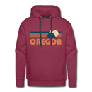 Premium Oregon Hoodie - Retro Mountain Premium Men's Oregon Sweatshirt / Hoodie - burgundy