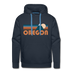 Premium Oregon Hoodie - Retro Mountain Premium Men's Oregon Sweatshirt / Hoodie - navy