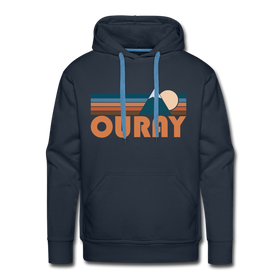 Premium Ouray, Colorado Hoodie - Retro Mountain Premium Men's Ouray Sweatshirt / Hoodie