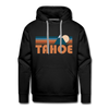 Premium Tahoe, California Hoodie - Retro Mountain Premium Men's Tahoe Sweatshirt / Hoodie - black