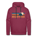 Premium Montana Hoodie - Retro Mountain Premium Men's Montana Sweatshirt / Hoodie - burgundy