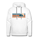 Premium North Carolina Hoodie - Retro Mountain Premium Men's North Carolina Sweatshirt / Hoodie - white