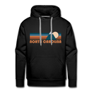 Premium North Carolina Hoodie - Retro Mountain Premium Men's North Carolina Sweatshirt / Hoodie - black