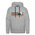 Premium North Carolina Hoodie - Retro Mountain Premium Men's North Carolina Sweatshirt / Hoodie - heather grey
