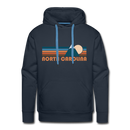 Premium North Carolina Hoodie - Retro Mountain Premium Men's North Carolina Sweatshirt / Hoodie - navy