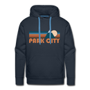 Premium Park City, Utah Hoodie - Retro Mountain Premium Men's Park City Sweatshirt / Hoodie - navy