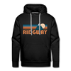 Premium Ridgway, Colorado Hoodie - Retro Mountain Premium Men's Ridgway Sweatshirt / Hoodie