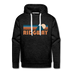 Premium Ridgway, Colorado Hoodie - Retro Mountain Premium Men's Ridgway Sweatshirt / Hoodie - charcoal grey