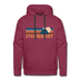 Premium Steamboat, Colorado Hoodie - Retro Mountain Premium Men's Steamboat Sweatshirt / Hoodie - burgundy