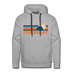 Premium Steamboat, Colorado Hoodie - Retro Mountain Premium Men's Steamboat Sweatshirt / Hoodie - heather grey