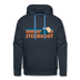 Premium Steamboat, Colorado Hoodie - Retro Mountain Premium Men's Steamboat Sweatshirt / Hoodie - navy