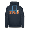 Premium Sun Valley, Idaho Hoodie - Retro Mountain Premium Men's Sun Valley Sweatshirt / Hoodie