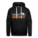 Premium Sun Valley, Idaho Hoodie - Retro Mountain Premium Men's Sun Valley Sweatshirt / Hoodie - charcoal grey