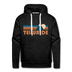 Premium Telluride, Colorado Hoodie - Retro Mountain Premium Men's Telluride Sweatshirt / Hoodie - charcoal grey