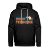 Premium Tennessee Hoodie - Retro Mountain Premium Men's Tennessee Sweatshirt / Hoodie - black