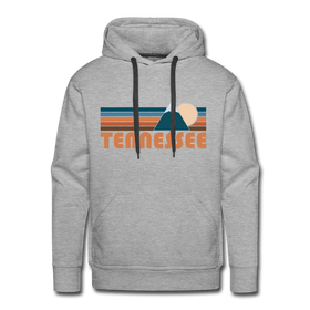 Premium Tennessee Hoodie - Retro Mountain Premium Men's Tennessee Sweatshirt / Hoodie - heather grey