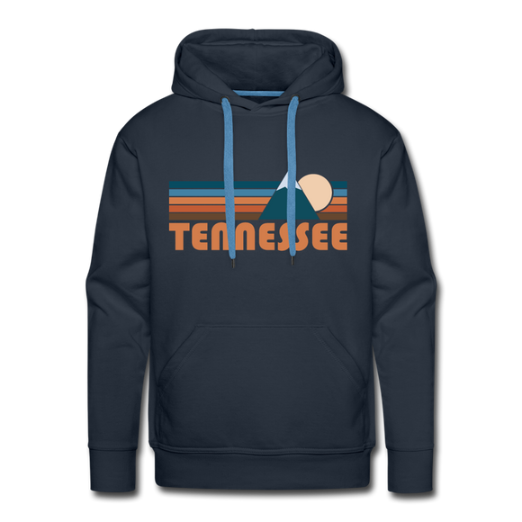 Premium Tennessee Hoodie - Retro Mountain Premium Men's Tennessee Sweatshirt / Hoodie - navy