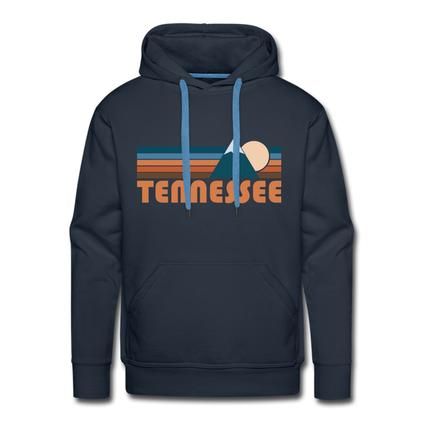 Premium Tennessee Hoodie - Retro Mountain Premium Men's Tennessee Sweatshirt / Hoodie - navy