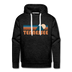 Premium Tennessee Hoodie - Retro Mountain Premium Men's Tennessee Sweatshirt / Hoodie - charcoal grey