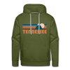 Premium Tennessee Hoodie - Retro Mountain Premium Men's Tennessee Sweatshirt / Hoodie - olive green