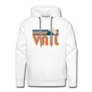 Premium Vail, Colorado Hoodie - Retro Mountain Premium Men's Vail Sweatshirt / Hoodie - white