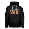 Premium Vail, Colorado Hoodie - Retro Mountain Premium Men's Vail Sweatshirt / Hoodie - black