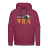 Premium Vail, Colorado Hoodie - Retro Mountain Premium Men's Vail Sweatshirt / Hoodie - burgundy