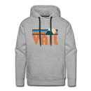 Premium Vail, Colorado Hoodie - Retro Mountain Premium Men's Vail Sweatshirt / Hoodie - heather grey