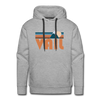 Premium Vail, Colorado Hoodie - Retro Mountain Premium Men's Vail Sweatshirt / Hoodie - heather grey