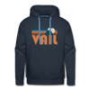 Premium Vail, Colorado Hoodie - Retro Mountain Premium Men's Vail Sweatshirt / Hoodie - navy