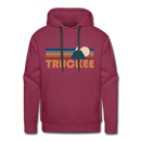 Premium Truckee, California Hoodie - Retro Mountain Premium Men's Truckee Sweatshirt / Hoodie - burgundy