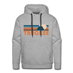 Premium Truckee, California Hoodie - Retro Mountain Premium Men's Truckee Sweatshirt / Hoodie - heather grey