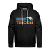 Premium Truckee, California Hoodie - Retro Mountain Premium Men's Truckee Sweatshirt / Hoodie - charcoal grey