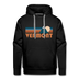 Premium Vermont Hoodie - Retro Mountain Premium Men's Vermont Sweatshirt / Hoodie - black