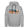 Premium Whistler, Canada Hoodie - Retro Mountain Premium Men's Whistler Sweatshirt / Hoodie - heather grey
